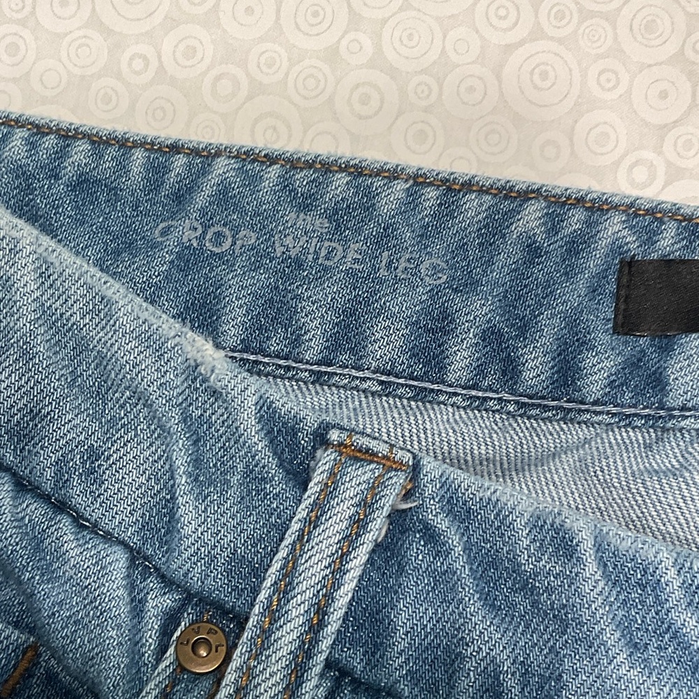 LVPL Embroidered Crop Wide Leg Denim Heathstone Jeans - Picture 4 of 8